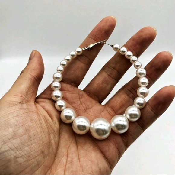 Faux Pearl Earrings - Picture 4 of 4